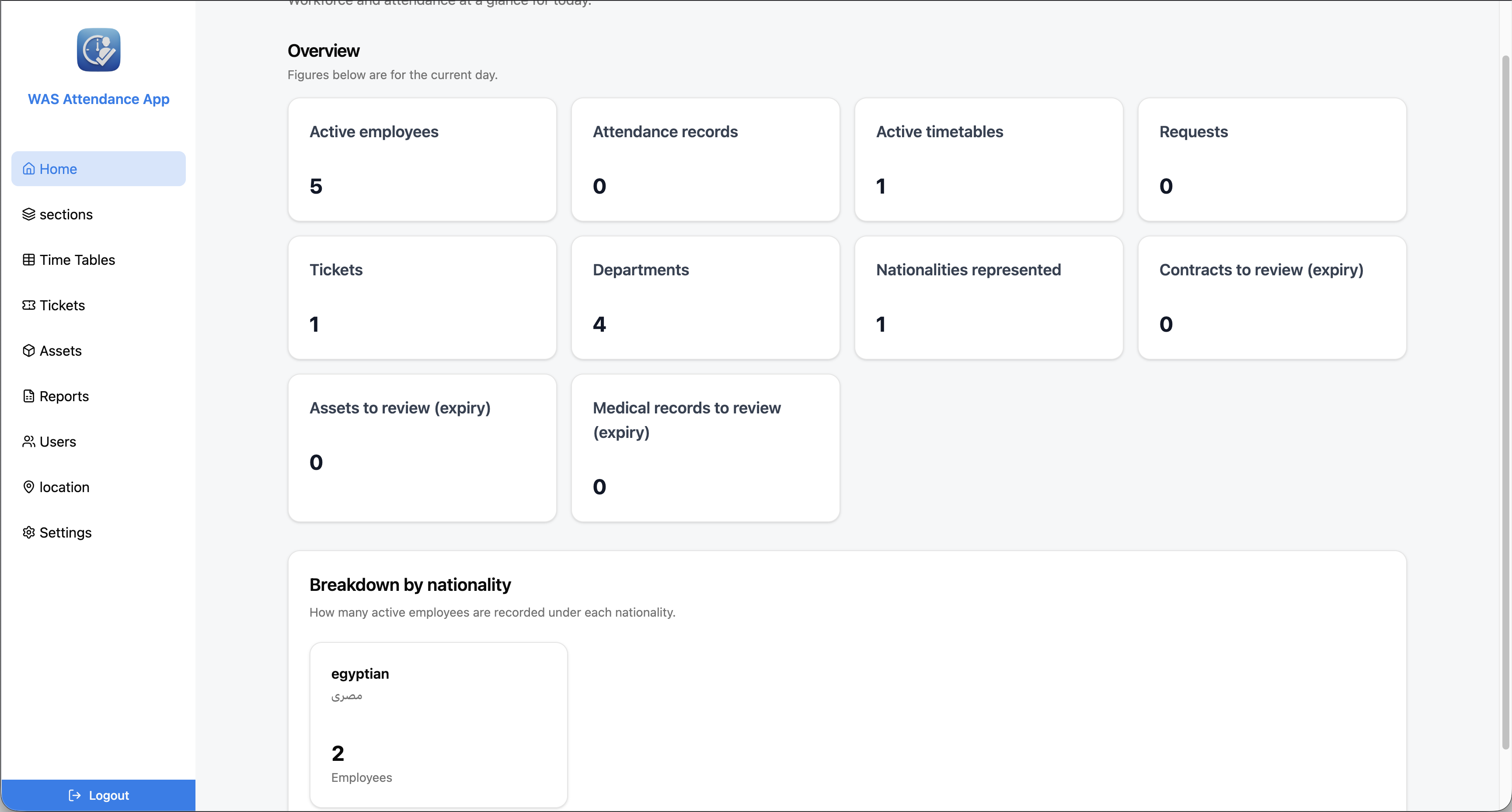 Attendance Dashboard project preview